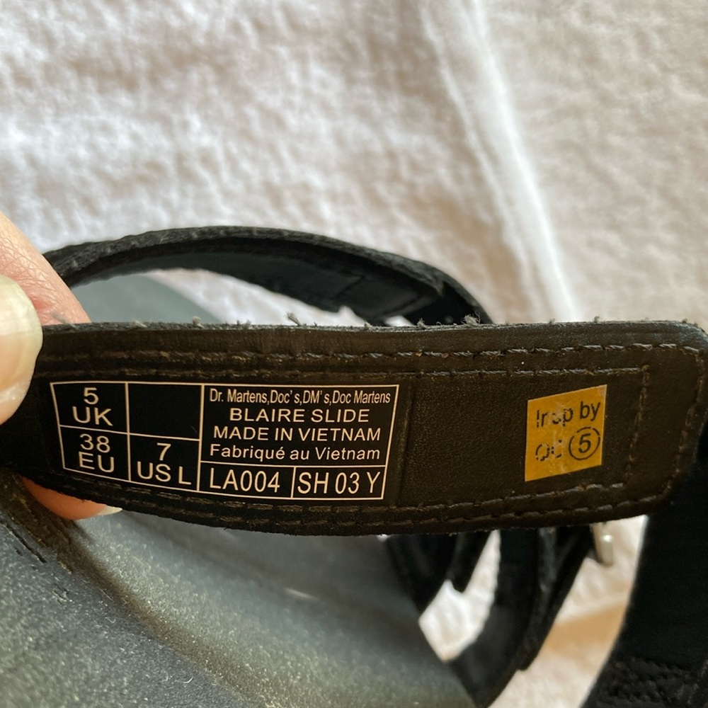 Dr. Martens Black “Blaire Slide” Sandals 7 - Picture 13 of 13